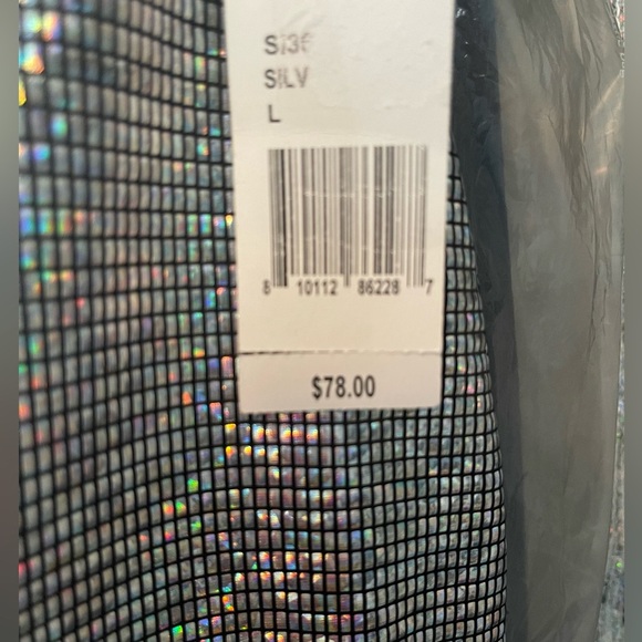 NWT Fore Disco Womens Metallic Short Mini Skirt size Large - Picture 6 of 14